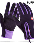 Winter Gloves Touch Screen Riding Motorcycle Sliding Waterproof Sports Gloves With Fleece