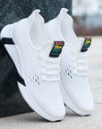 New Sports Shoes Men's Breathable Casual Mesh Shoes Comfort Increase Lace-up Non-slip Low-top Running Shoes