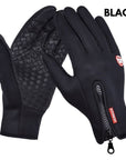 Winter Gloves Touch Screen Riding Motorcycle Sliding Waterproof Sports Gloves With Fleece