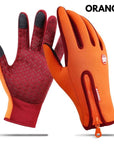 Winter Gloves Touch Screen Riding Motorcycle Sliding Waterproof Sports Gloves With Fleece