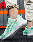 Running Flying Woven Shock Absorption Sports Casual Shoes