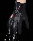 Winter Gloves Touch Screen Riding Motorcycle Sliding Waterproof Sports Gloves With Fleece