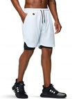 Running Shorts Men 2 In 1 Double-deck Sport Gym Shorts Quick Dry Fitness Jogging Short Pants Training Workout Summer Men Shorts