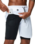 Running Shorts Men 2 In 1 Double-deck Sport Gym Shorts Quick Dry Fitness Jogging Short Pants Training Workout Summer Men Shorts