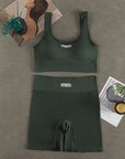 Women Seamless Yoga Set Fitness Workout Suits Sport Bra High Waist Leggings Sexy Deep-V Gym Clothing 2024 New Sportswear