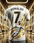 Ronaldo 2026 Commemorative T-Shirt AI Innovative Design Light Comfortable For Soccer Fans Sports Outdoor Daily Wear