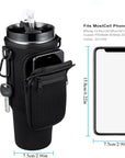 1/2/4 Piece 40oz Water Bottle Carrier Bag Pouch Cover for Thermos Water Bottle Holder Adjustable Shoulder Strap Mug Cover
