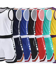 2pcs Set Basketball Sportswear Suits Plus Size Outdoor Running Sport Shirts Tops Shorts Fitness Breathable Tennis Sportswear