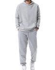 Men's Sports Suit Autumn and Winter Hoodie+pants 2-piece Set Fashionable Solid Color Casual Pullover and Pant Outdoor Sportswear