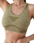 Sports Women Bras Yoga Top Vest High Shockproof Quick-drying Yoga Gym Running Fitness Underwear Ladies Seamless Sportswear