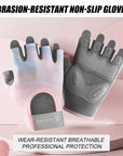 1Pair Workout Gloves Men Women Gym Lifting Fitness Climbing Exercises Work Out Wrist Belt Shock Absorb Foam Pad Palm Crossfit