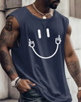 3D Creative Retro Print Outdoor T Shirt Sports Style Casual Breathable Crew Neck Four Seasons Fitness Adult Men's Tank Top