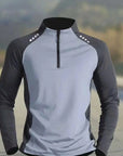 Men's Qui Dry Running Fitn Sportswear Long Sve T-irt f Zipper Athletics Jaet Outdoor Cam Travel Gear