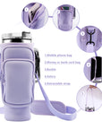 1pc Crossbody Bag Insulated Water Bottle Cover Sleeve for Stanley Cup Anti-fall 30oz/40oz Tumbler Protective Carrier Pouch Strap