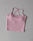 Women's Yoga Sports Fitness Vest, Pilates Running Bra, Thin Belt, Professional Training Underwear, Chest Mat, Fitness Gear