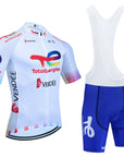 New 2025 TOTAL Cycling Jersey White Bike Maillot Pants Set UAE Team Quick dry Ropa Ciclismo Summer Pro Bicycle T-Shirt Clothing