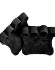 1 Pair Cowhide Bodybuilding Gym Gloves Four-finger Palm Protection Anti-slip Wear-resistant Fitness Sports Training Palm Guard