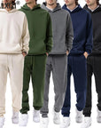 Men's Sports Suit Autumn and Winter Hoodie+pants 2-piece Set Fashionable Solid Color Casual Pullover and Pant Outdoor Sportswear