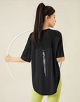 Yoga Clothes Women's Running and Fitness Clothes Hip Covering Long Sports T-shirt Loose Plus Size Short Sleeved Sports Top