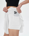 Women's High Waisted Tennis Mini Skirt Tennis Yoga Golf Sports Belt Safety Pants Pocket Comfortable and Breathable Sports Skirt