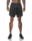 Men Sport Shorts Sportswear Double-deck Running Shorts 2 In 1 Beach Bottoms Summer Gym Fitness Training Jogging Short Pants Men