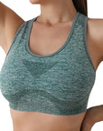 Women Sports Bras Yoga Top Vest High Shockproof Quick-drying Yoga Gym Running Fitness Underwear Ladies Seamless Sportswear