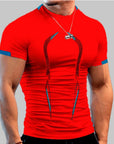 New Summer Sportswear Gym Breathable T Shirt Men Quick Drying Jogging T-Shirt Men Training Tees Fitness Tops Running T-shirt