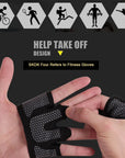 Gym Fitness Half Finger Gloves Men Women Anti-Slip Silicone Workout Glove Pull Up Power Weight Lifting Grips Hand Plam Protector
