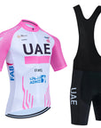 New 2025 TOTAL Cycling Jersey White Bike Maillot Pants Set UAE Team Quick dry Ropa Ciclismo Summer Pro Bicycle T-Shirt Clothing