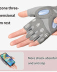 Bike Gloves for Fitness Cycling Half Finger Gloves Men Women Anti Slip Shock-Absorbing Ice Silk Yoga Sports Gym Gloves