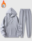 Men's Sports Suit Autumn and Winter Hoodie+pants 2-piece Set Fashionable Solid Color Casual Pullover and Pant Outdoor Sportswear