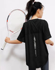 Yoga Clothes Women's Running and Fitness Clothes Hip Covering Long Sports T-shirt Loose Plus Size Short Sleeved Sports Top