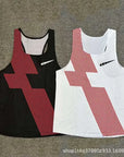 Marathon Runner's Lightweight Quick Dry Breathable Checkered Vest for Outdoor Running Sports Training And Friendly Competitions