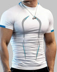 New Summer Sportswear Gym Breathable T Shirt Men Quick Drying Jogging T-Shirt Men Training Tees Fitness Tops Running T-shirt