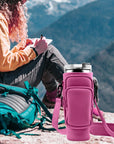 1pc Crossbody Bag Insulated Water Bottle Cover Sleeve for Stanley Cup Anti-fall 30oz/40oz Tumbler Protective Carrier Pouch Strap