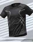 Men's T-shirts Sports Run T Shirts Outdoor Workout Quick-drying Breathable Short Sleeve Casual Round Neck Tops Summer Loose Tees