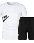 2025 Men's summer T-shirt and shorts set men's breathable sportswear set casual and fashionable short-sleeved T-shirt set