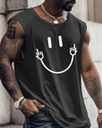 3D Creative Retro Print Outdoor T Shirt Sports Style Casual Breathable Crew Neck Four Seasons Fitness Adult Men's Tank Top