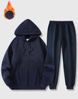 Men's Sports Suit Autumn and Winter Hoodie+pants 2-piece Set Fashionable Solid Color Casual Pullover and Pant Outdoor Sportswear