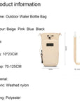 Premium Simple Water Cup Pocket Portable Water Bottle Bag Travel Back Mobile Phone Water Cup Protective Cover Universal Cover