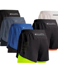 NEW Sport Shorts Men Sportswear 2 In 1 Short Pants Double-deck Beach Bottoms Summer Gym Fitness Training Jogging Running Shorts