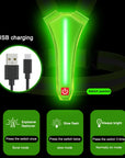 LED Running Vest USB Rechargeable Reflective Cycling Safety Vest Adjustable Strap High Visibility 3 Light Mode for Night Running