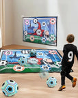 Soccer Game Mat Set Outdoor Indoor Soccer Toys Multiplayer Football Goal Shooting Leisure Sport Fun Indoor and Outdoor