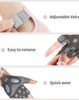 Bike Gloves for Fitness Cycling Half Finger Gloves Men Women Anti Slip Shock-Absorbing Ice Silk Yoga Sports Gym Gloves