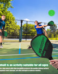 Pickleball Rackets Set Pickleball Paddle Set of 2 Rackets & 4 Pickleballs Balls Pickle-Ball Racquet with Balls Sports Accessory