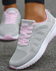 Woman Sneakers Shoes Fashion Lace Up Women's Sneakers Offers Solid Women's Sports Shoes Non-Slip Footwear Shoes For Women