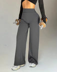 Yoga Sports Women's Leggings High Waist Hip Lifting Gym Workout Wide Leg Leggings Naked Feel Pilates Running Sports Trousers