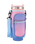 Shoulder Strap Water Bottle Holder Pouch Adjustable Multi Pockets Water Cup Bags with Phone Pocket Non-slip for 40oz Cup