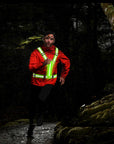 LED Running Vest USB Rechargeable Reflective Cycling Safety Vest Adjustable Strap High Visibility 3 Light Mode for Night Running