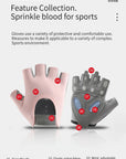 GTUBIKE 1 Pair Gym Body Building Training Fitness Gloves Sports Weight Lifting Exercise Slip-Resistant Gloves for Yoga Gloves
